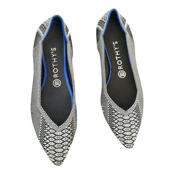 Rothy's The Point Lapis Python Snake Print‎ Women’s Flats Size 9 Shoes - Picture 1 of 17